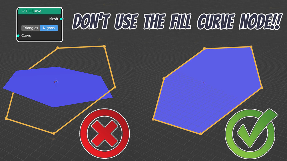Fill Curves Multiple Geometry node Blender 3.2