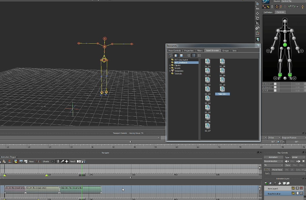 Batch Convert BVH Mocap to Control Rig FBX for MotionBuilder Story