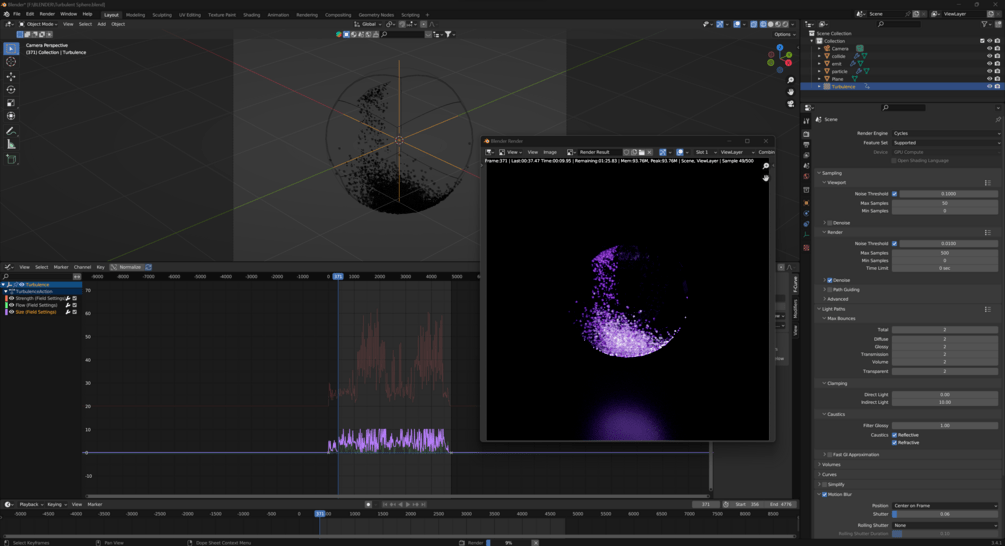 3D Audio Visualizer Turbulent Sphere