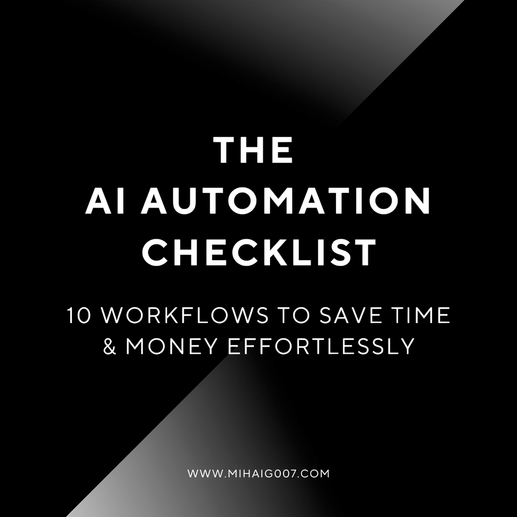 The AI Automation Checklist 10 Workflows to Save You Time & Money(04)