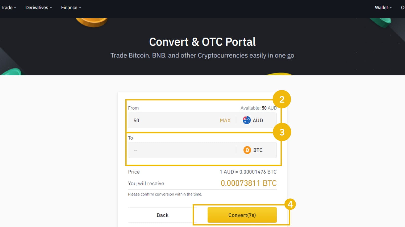How to convert AUD to Cryptocurrency on Binance Binance Support