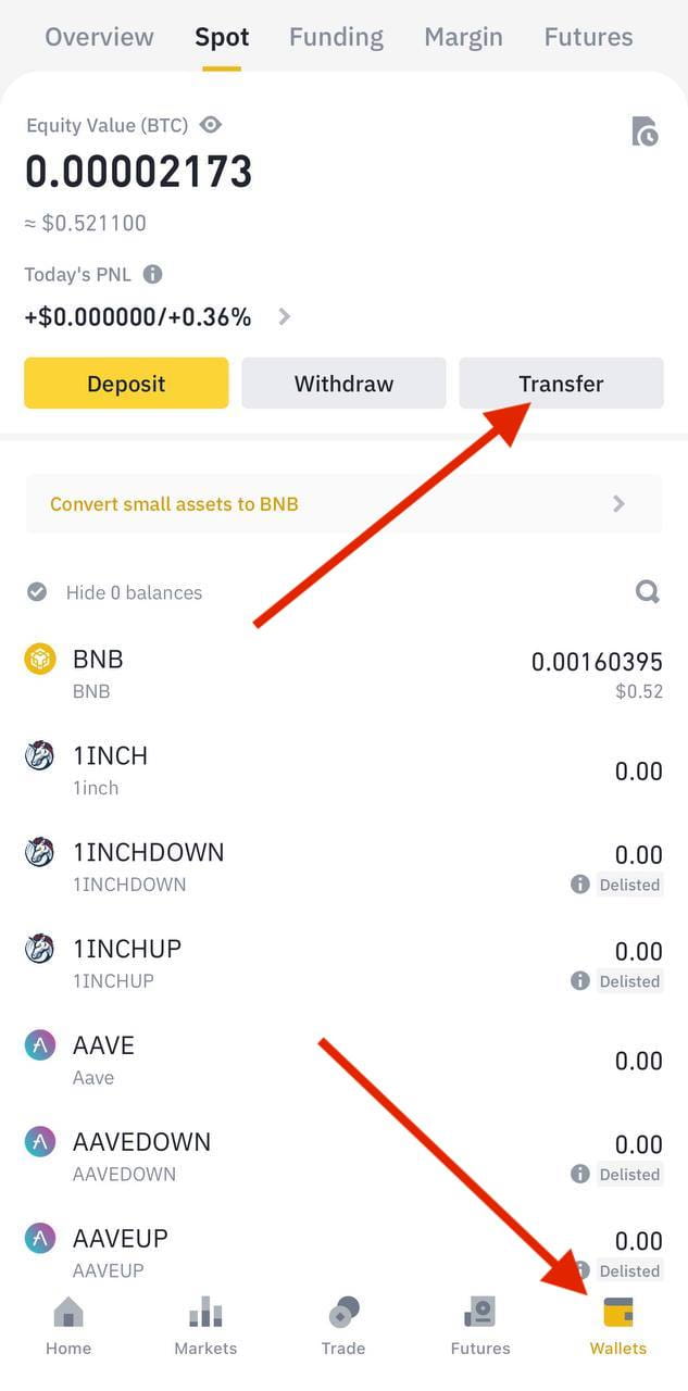 How to Transfer Assets from Spot Wallet to Funding Wallet Binance Support