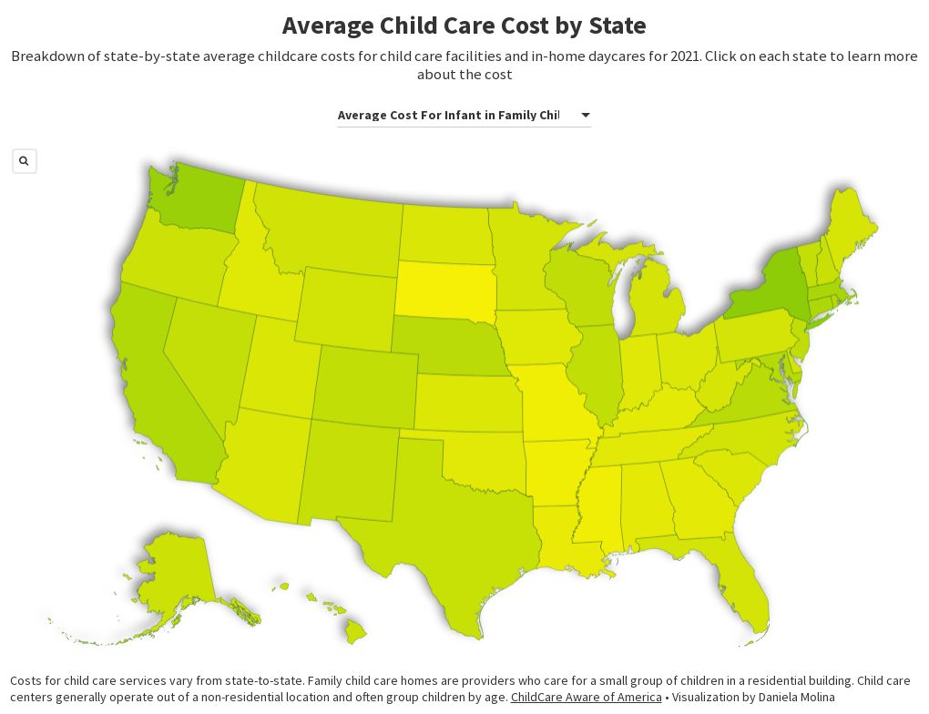 Child Care Cost by State Flourish