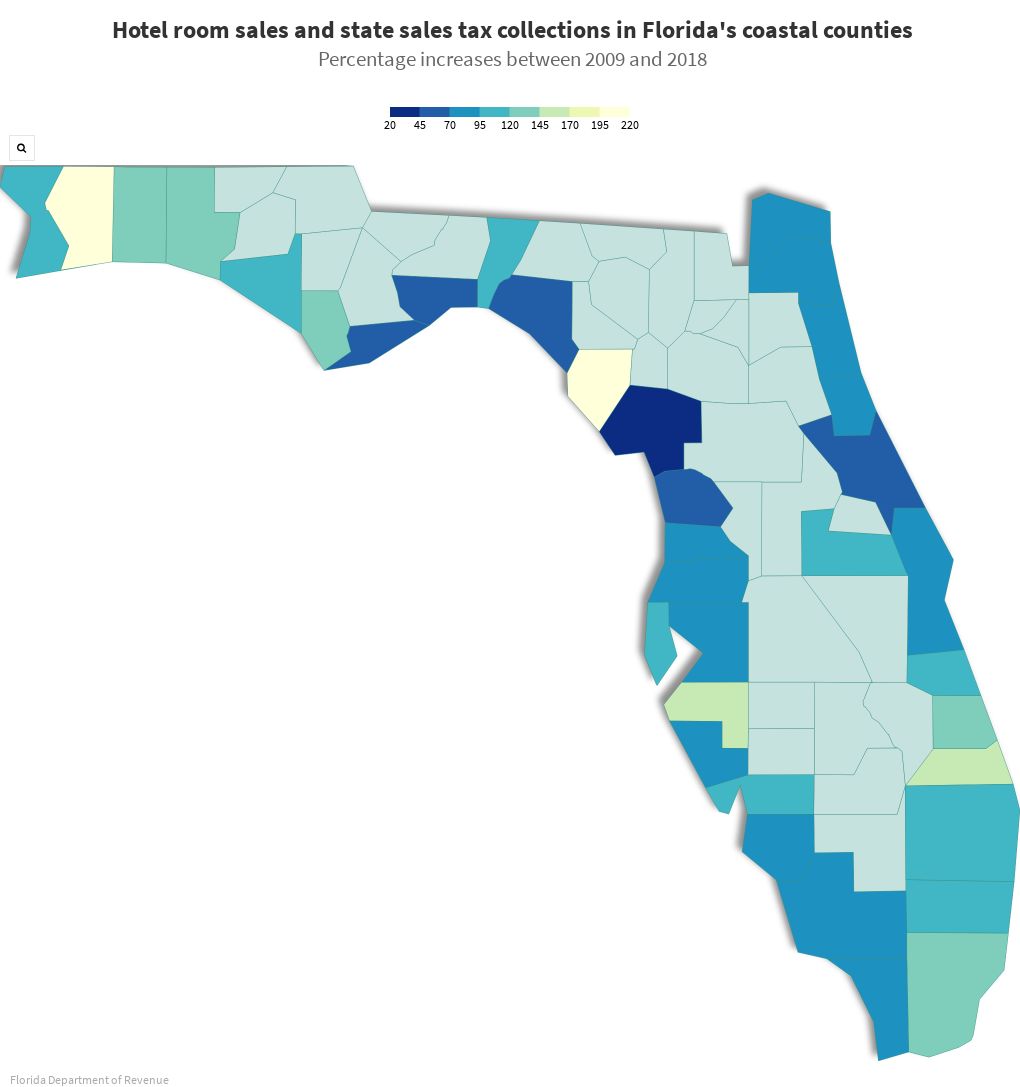 Florida counties hotel sales and tax map Flourish