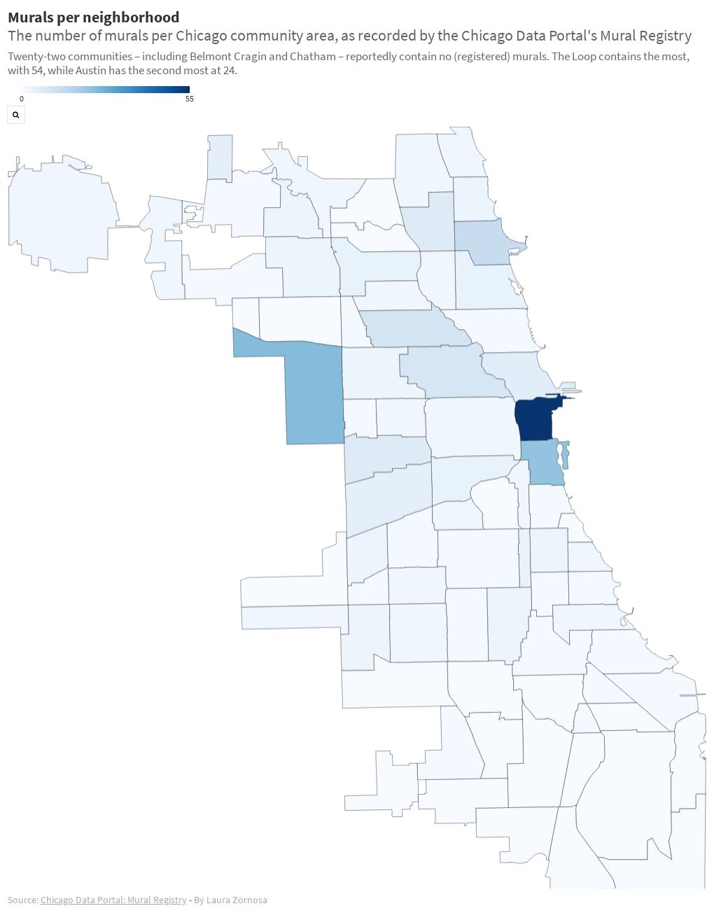 Chicago murals per neighborhood Flourish