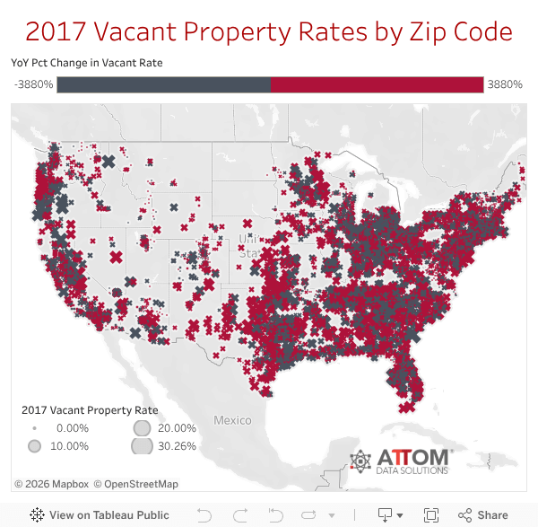 Vacant Property Rate Increases From a Year Ago in 54 Percent of U.S. Local Housing Markets in Q3