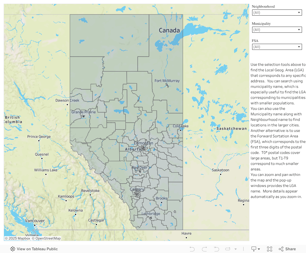 AEPHIN Local Geography Lookup Lists