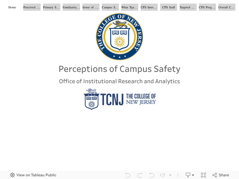 TCNJ Campus Safety Dashboard Campus Police