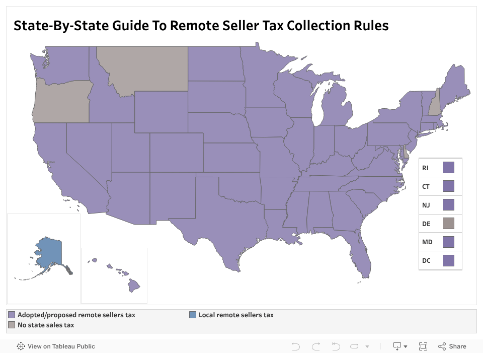 Mapping Wayfair A Nationwide Look At Remote Tax Collection Law360
