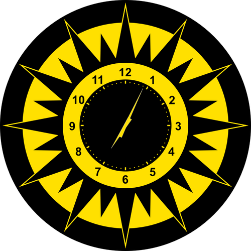 Abstract sun clock Public domain vectors