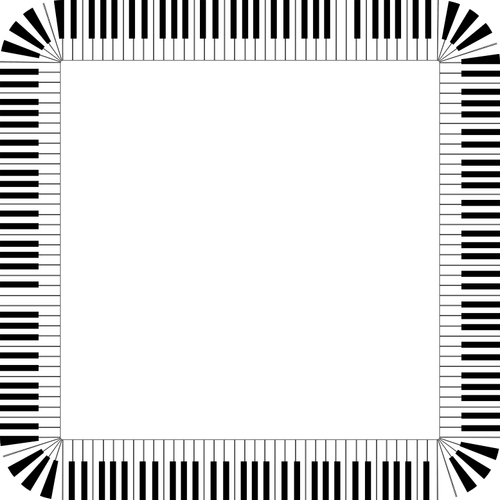 Piano keys in a square frame Public domain vectors