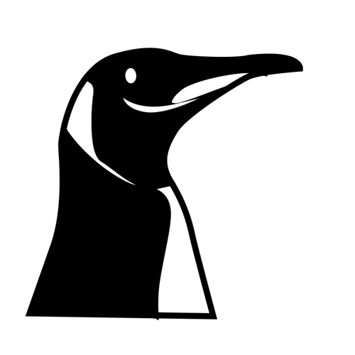 Linux mascot profile vector image Public domain vectors