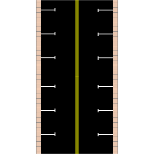 Parking street view from top vector illustration Public