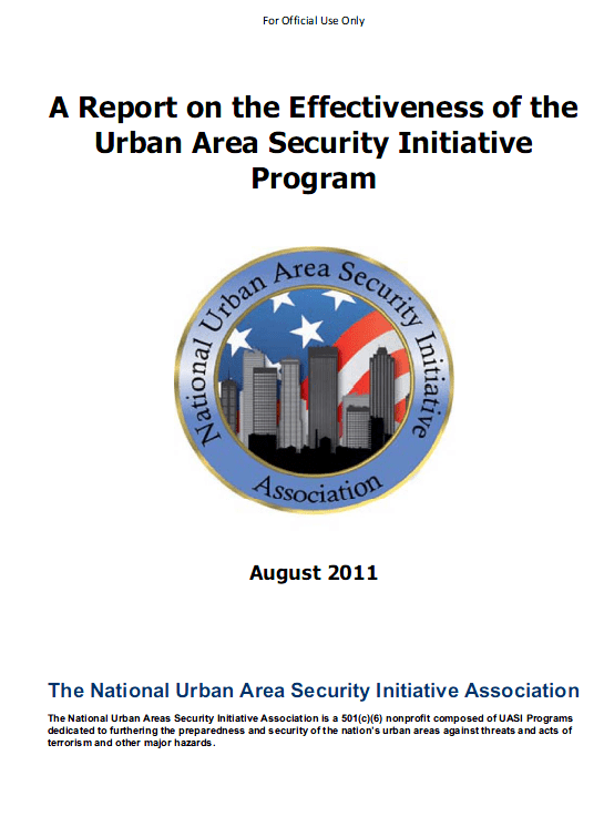 Urban Area Security Initiative Effectiveness Report August 2011