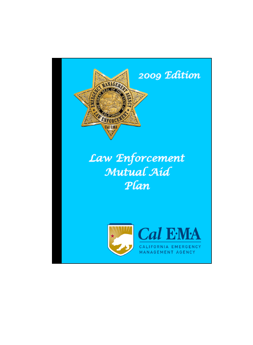 California Bluebook Law Enforcement Mutual Aid Plan Public Intelligence