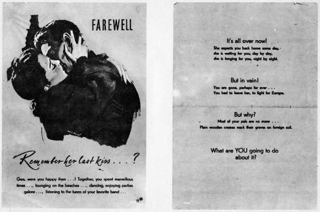 World War II German Propaganda Leaflets Photos Public Intelligence