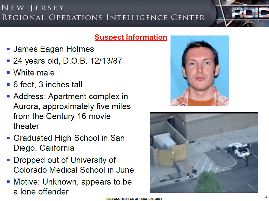 (U//FOUO) New Jersey Fusion Center Incident Assessment Mass Shooting