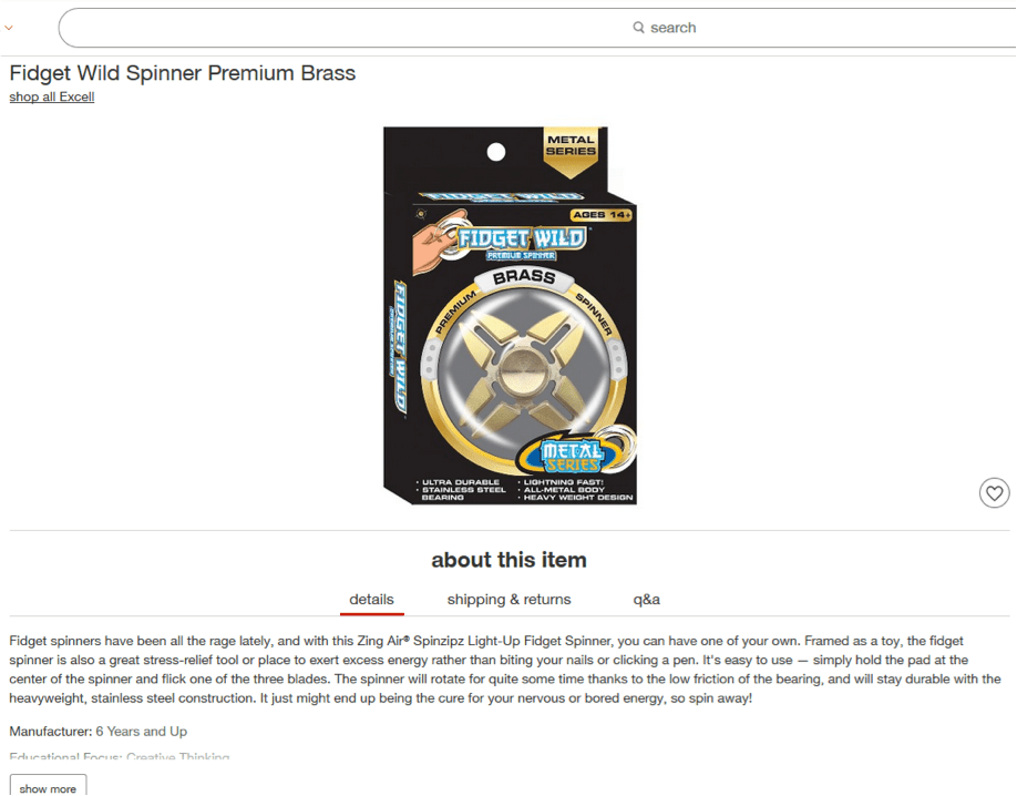 Lead In Fidget Spinners