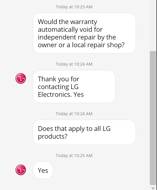 New survey 43 major appliance companies void warranties for