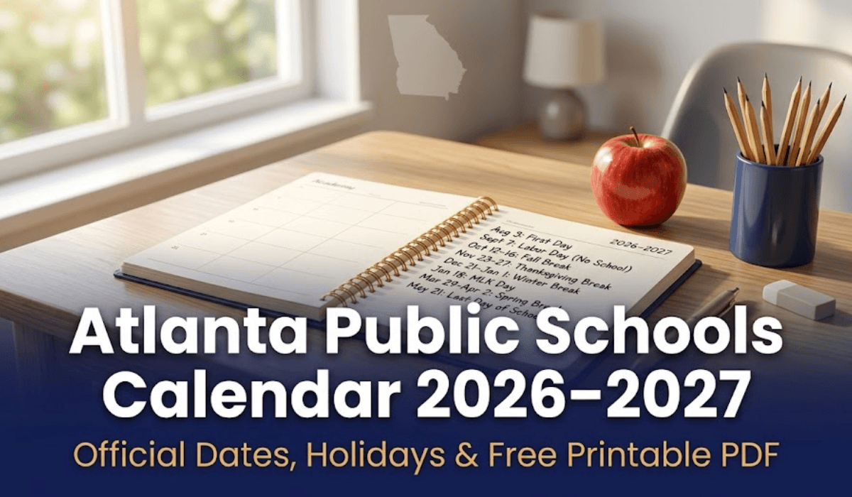 Atlanta Public Schools Calendar 20262027 Printable PDF