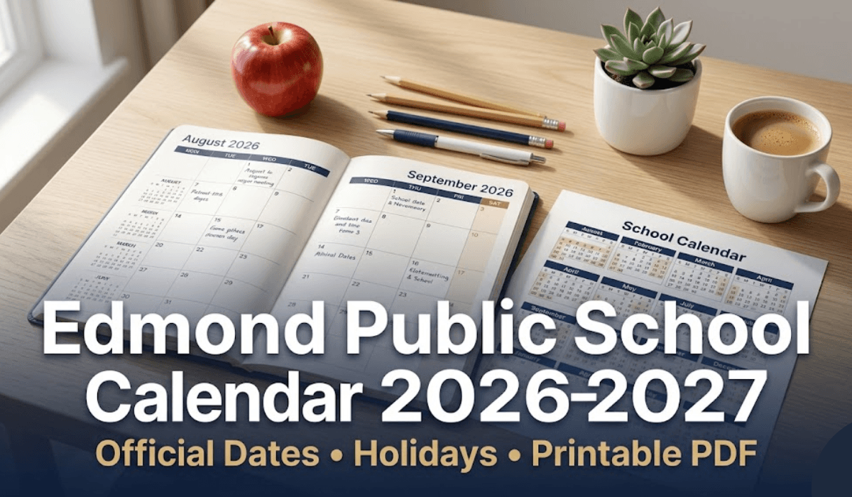 Edmond Public School Calendar 20262027 Printable PDF