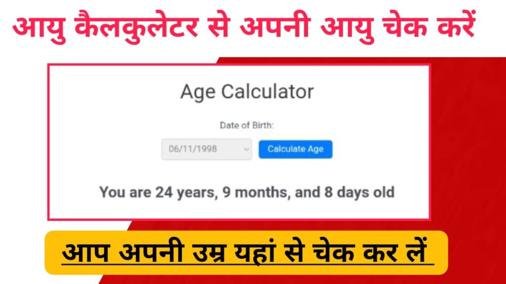 Age Calculator Online Calculate Your Age From Date of Birth PublicTime.iN