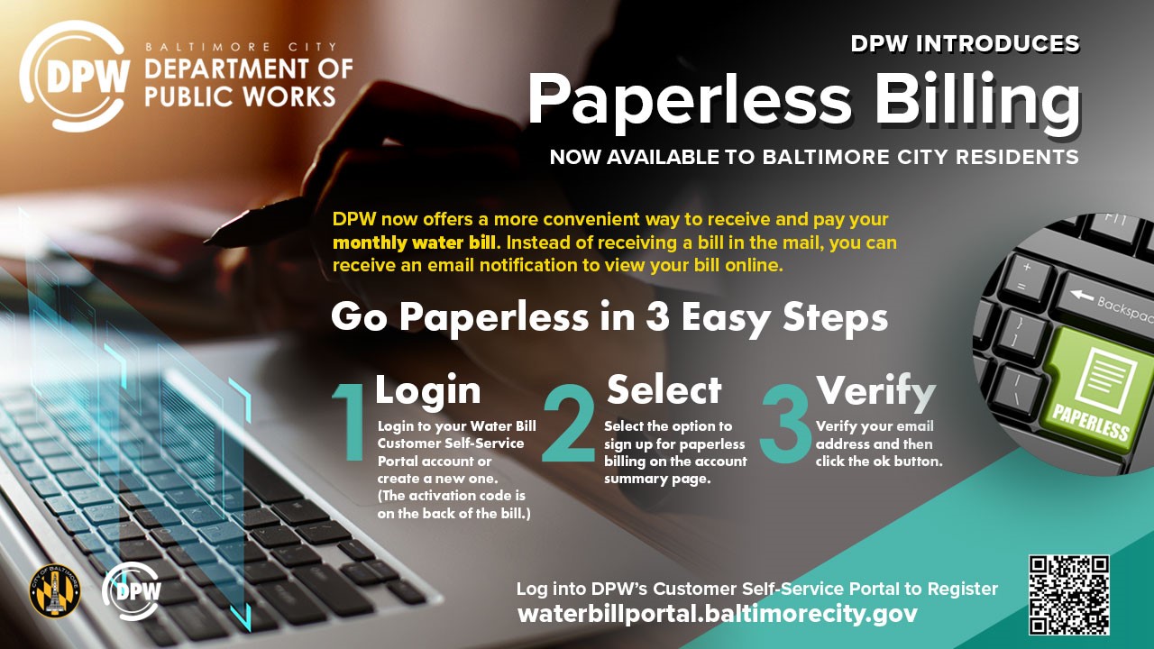 Paperless Water Billing Baltimore City Department of Public Works
