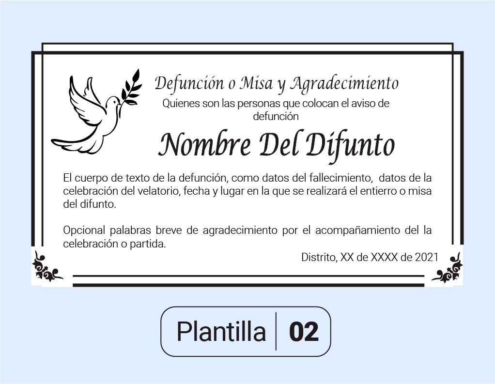 Publica tu aviso de Defunción en Clasificados del Comercio