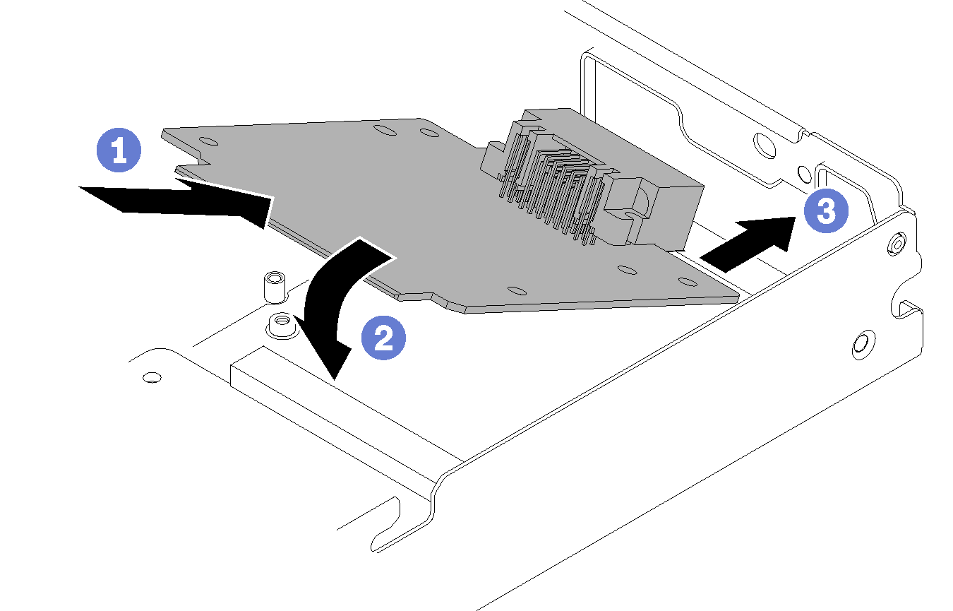Install the power distribution board ThinkSystem SD650, n1200