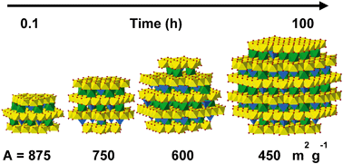 Evolution of the reactive surface area of ferrihydrite: time, pH, and