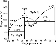 Structure and mechanical behavior of in situ developed Mg2Si phase in