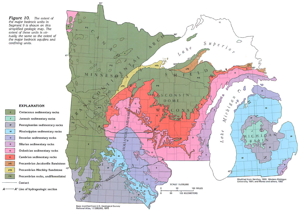 Bedrock geologic map of the southern part of the Michigamme.