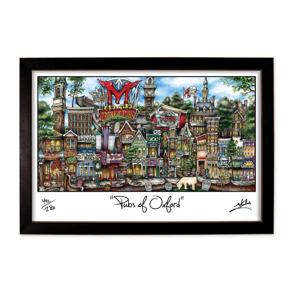 pubsOf Oxford, OH print • pubsOf.yourTown