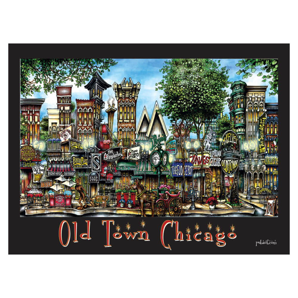 pubsOf Old Town Chicago, IL poster • pubsOf.yourTown
