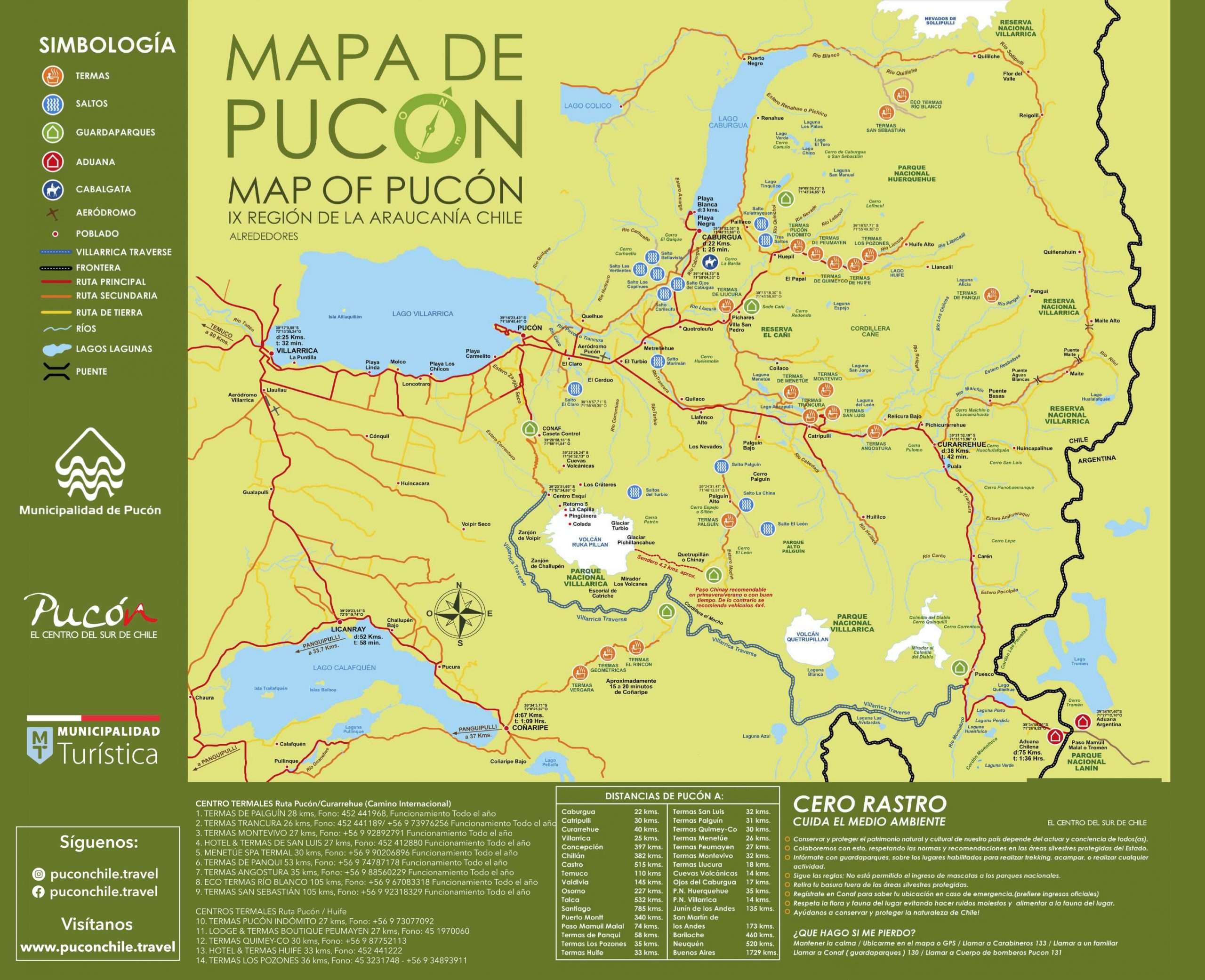 Mapa de Pucón Pucón PuconChile.travel