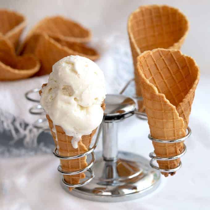 Homemade Waffle Cones (Adapted from David Lebovitz's The Perfect Scoop