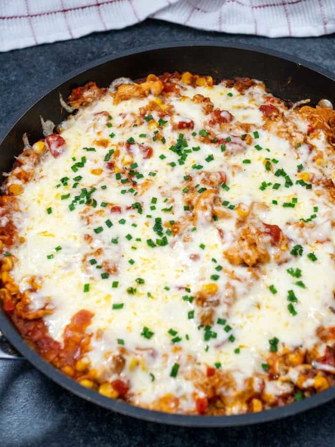 Easy Cheesy Mexican Rice with Chicken Pudge Factor