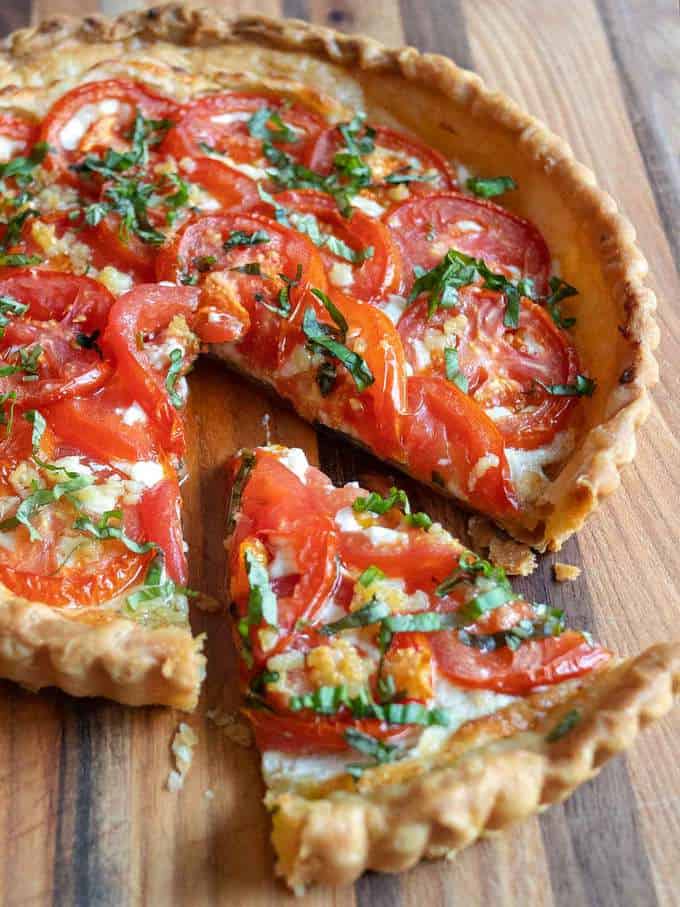 Fresh Tomato Ricotta Tart in Puff Pastry (with Video) Pudge Factor