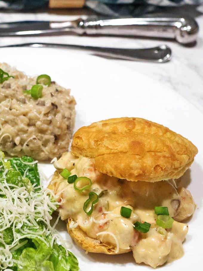 Elegant Shrimp Newburg in Puff Pastry Shells Pudge Factor