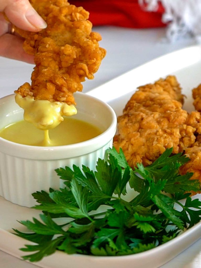 Southern Fried Chicken Strips with Honey Mustard Pudge Factor