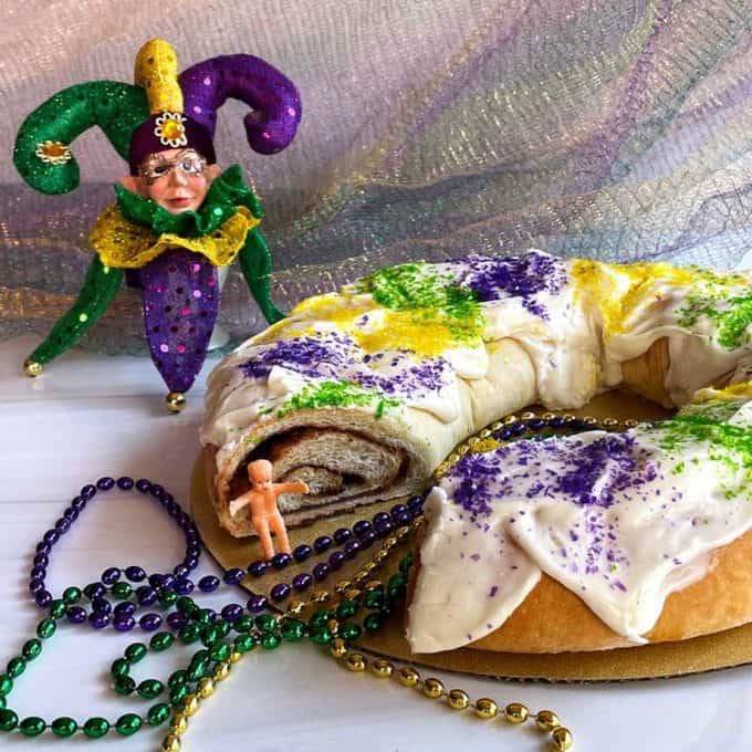 Mardi Gras King Cake (Bread Machine) Pudge Factor
