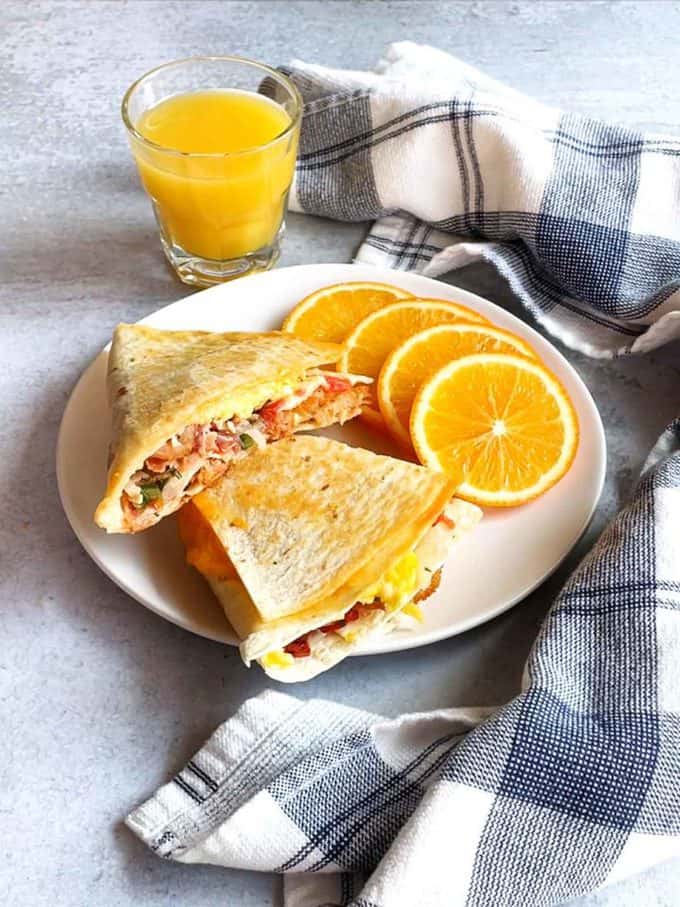 Breakfast Tortilla Hack Pudge Factor