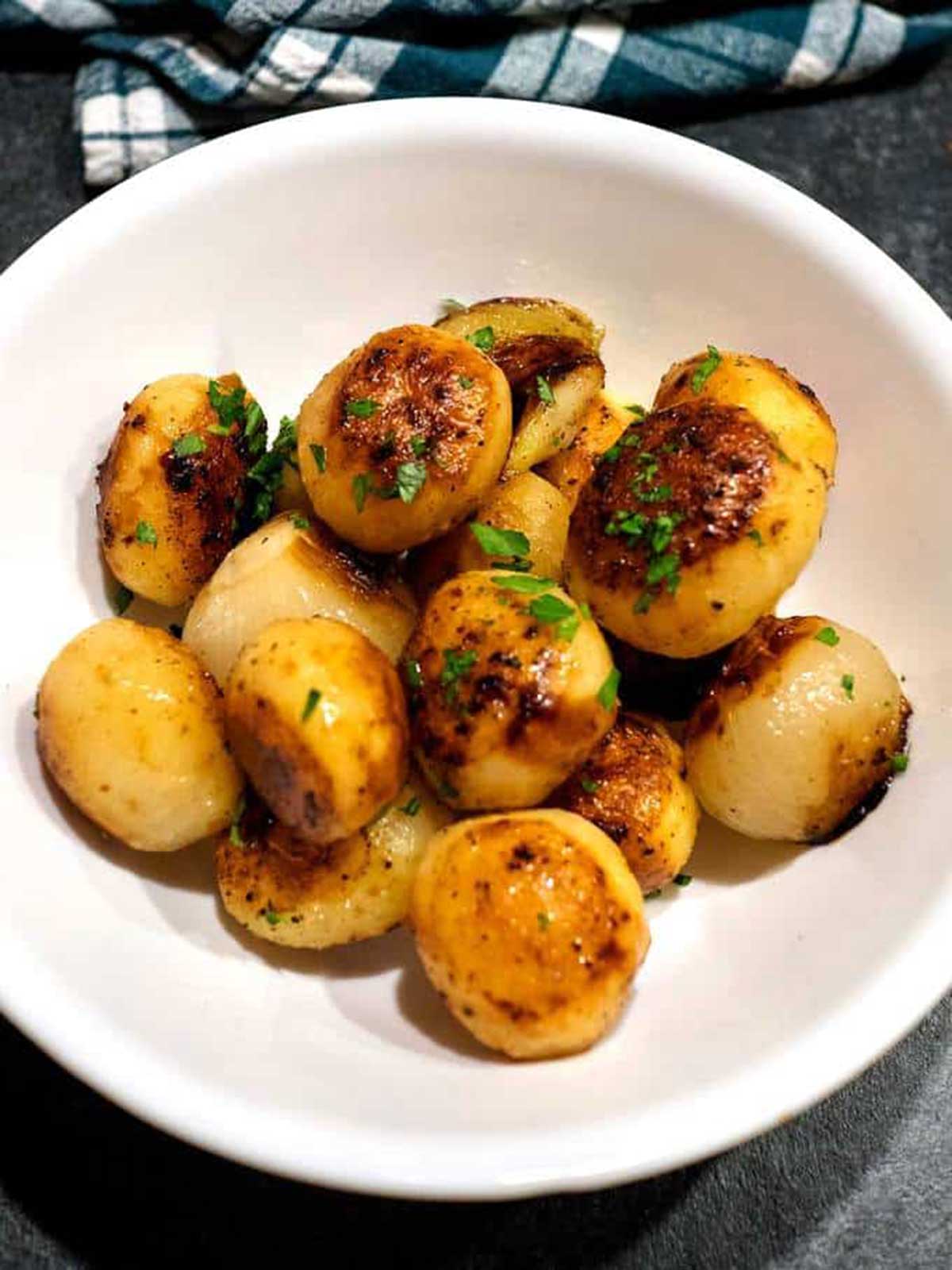 PanRoasted Potatoes with Onions Simple Side Dish Pudge Factor