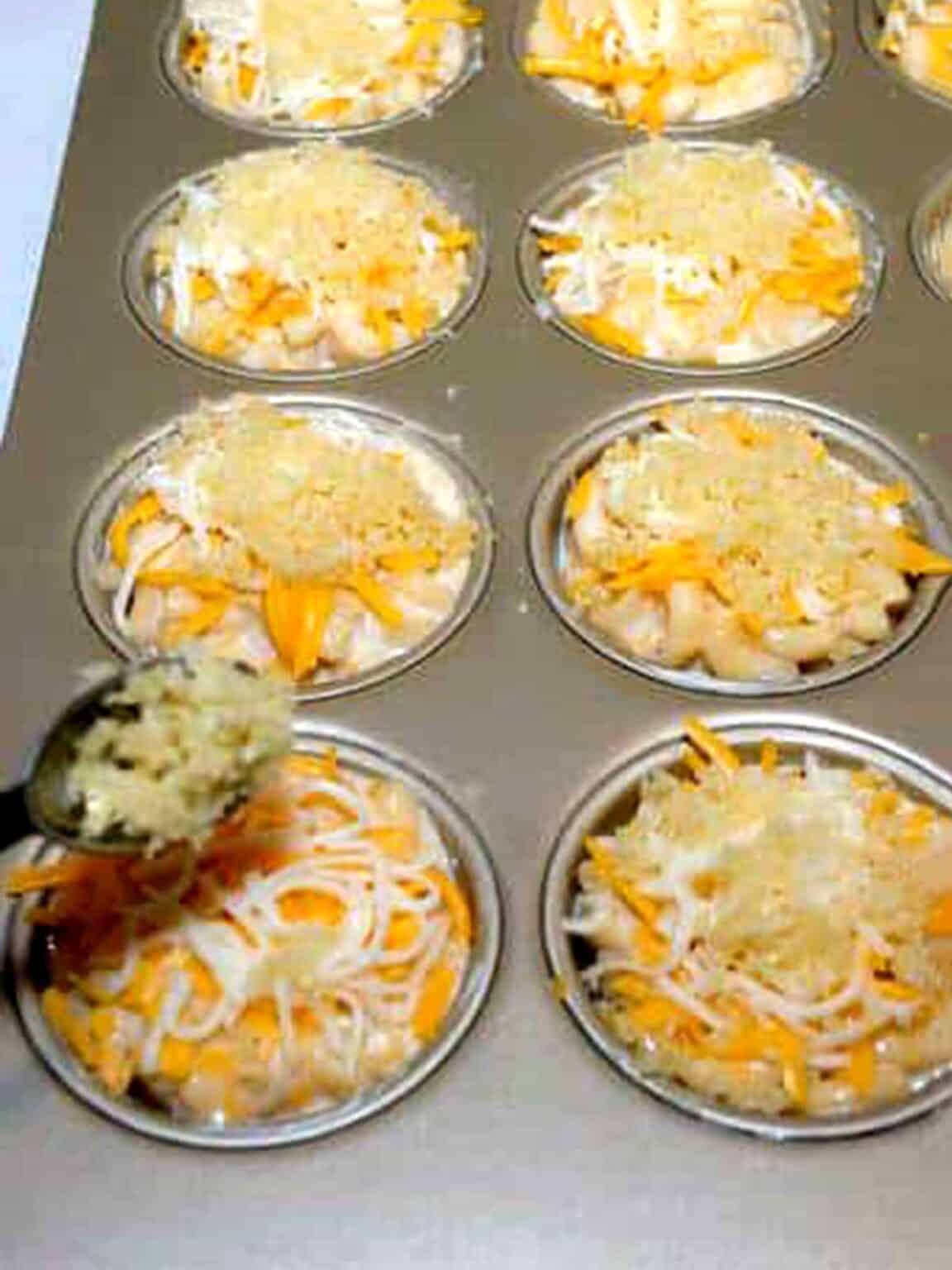 Make Ahead Muffin Tin Macaroni and Cheese Cups Pudge Factor