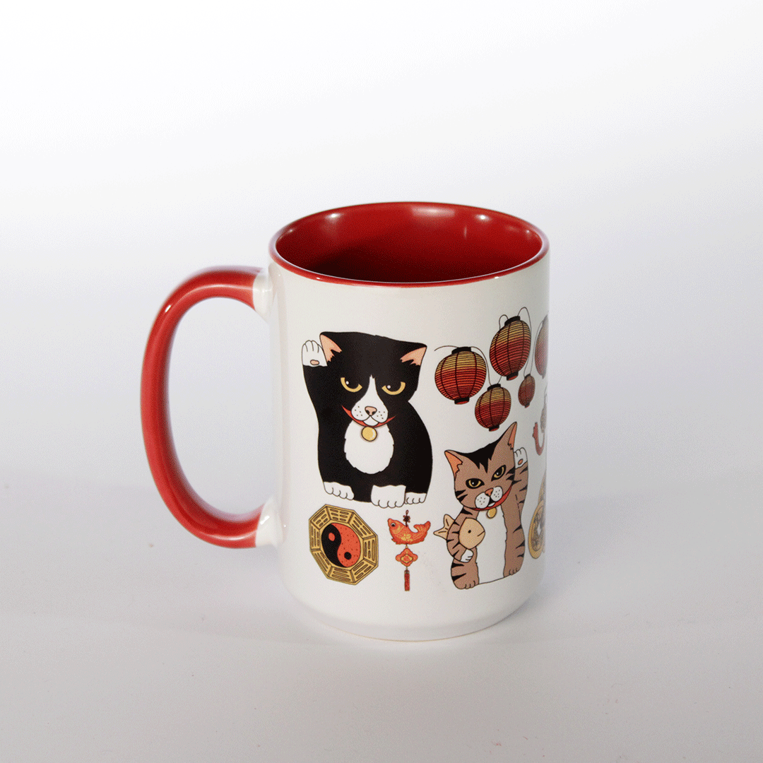 Taza XL Gatos de la Suerte PuercoSpin