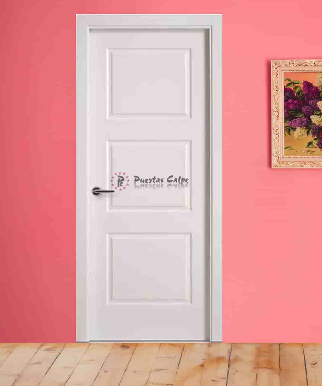Puerta lacada en blanco LB3C Clásica y elegante Puertas Calpe