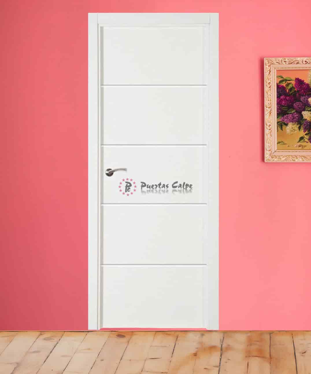 Puerta lacada en blanco LB5R Puertas Calpe