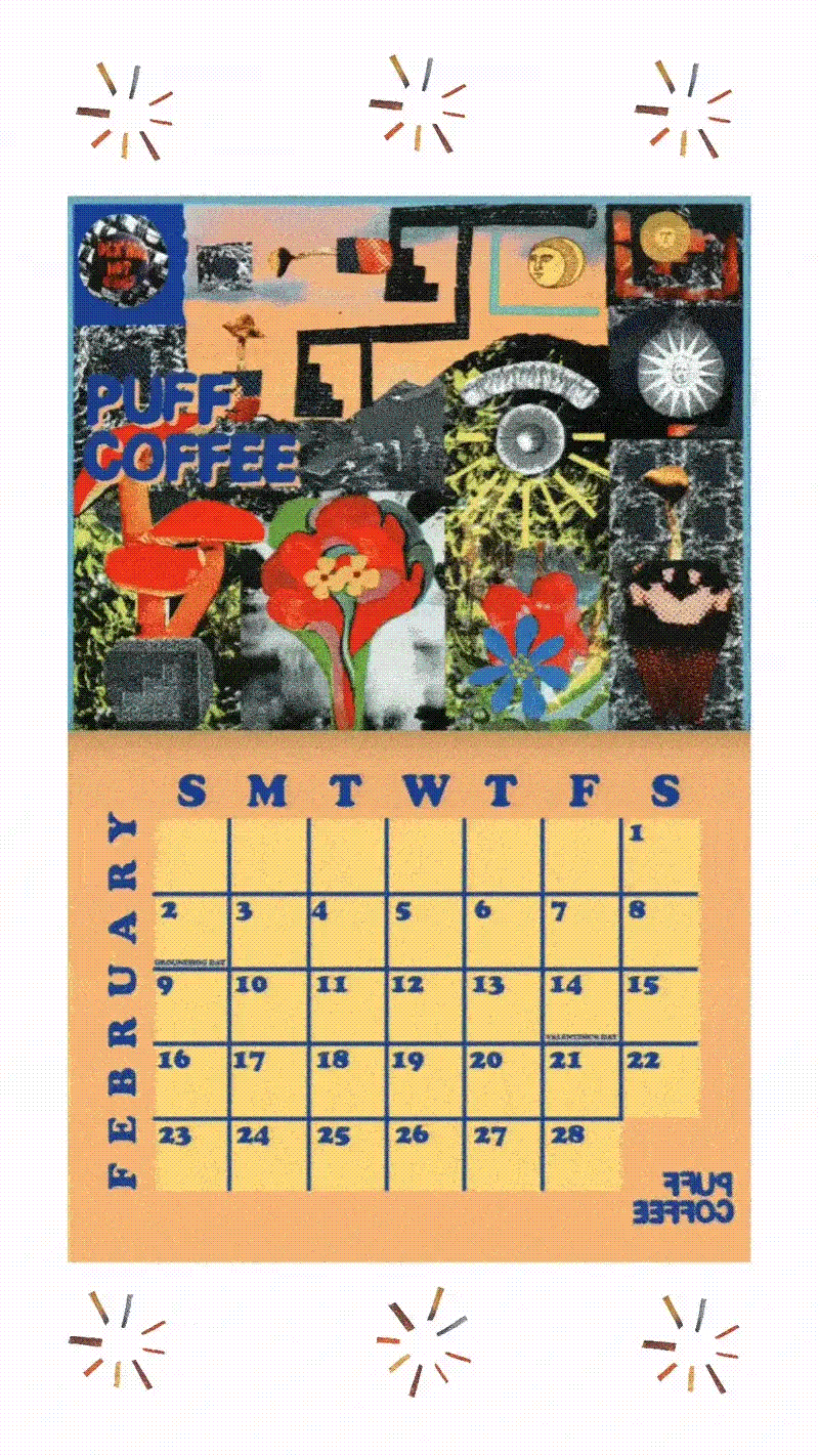 2025 Puff Wall Calendar Puff Coffee