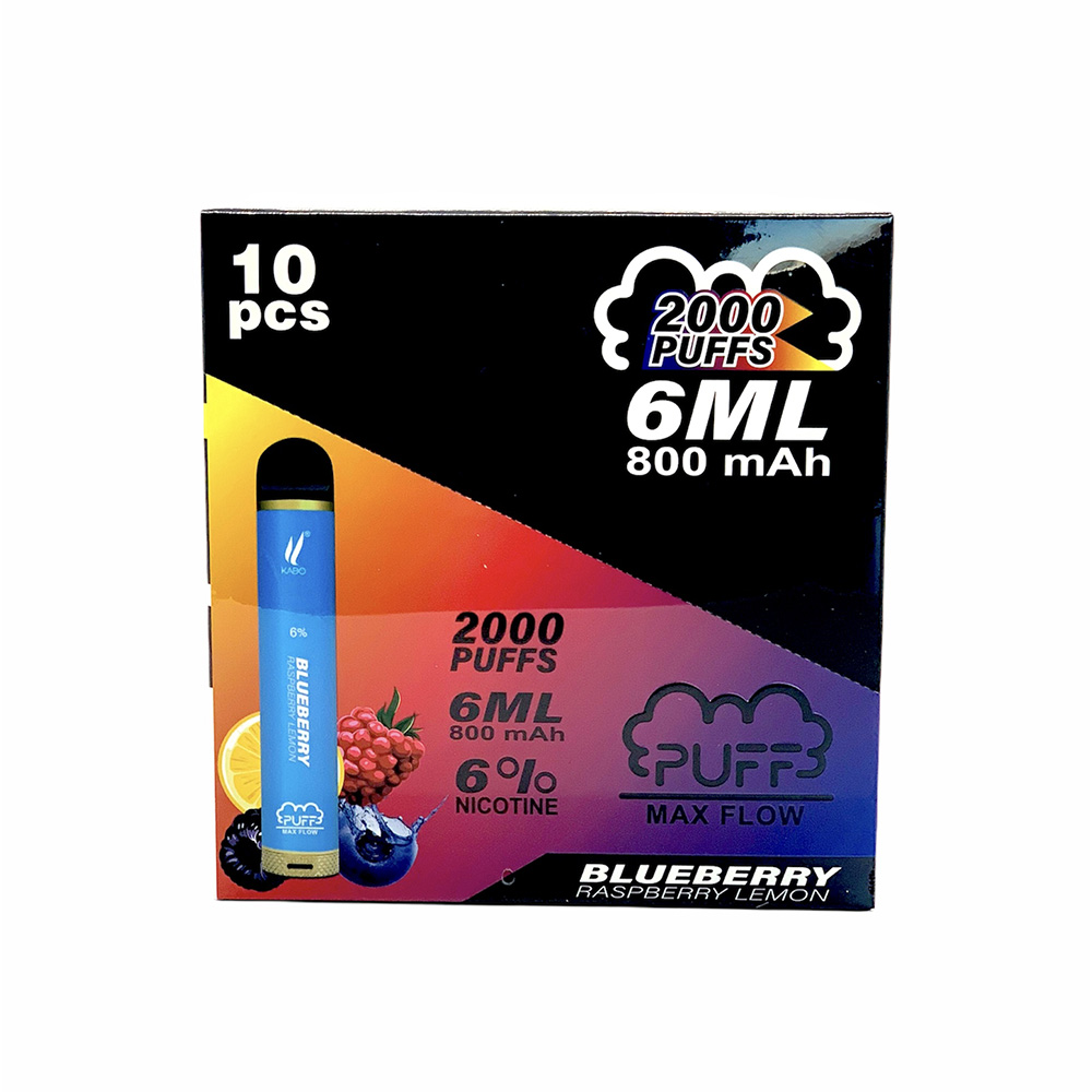 Puff Max Flow Blueberry Raspberry Lemon Disposable Vape Puffholic Vape