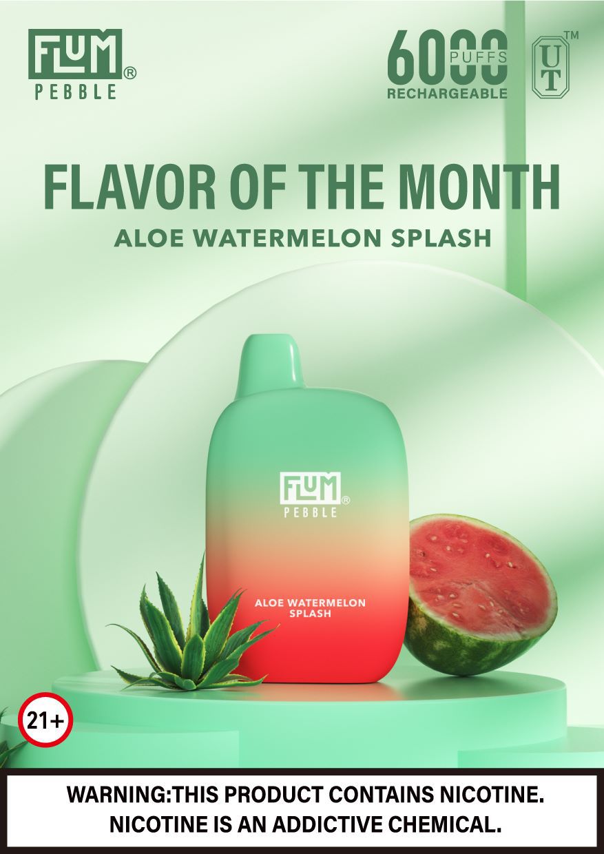 Flum Pebble Aloe Watermelon Splash Disposable Vape Puffholic Vape